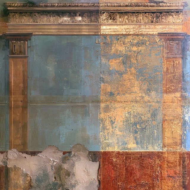 Pompeian fresco style, Midjourney V8.2, render 2 of 4