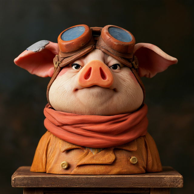 Porco Rosso style, Midjourney V8.2, render 4 of 4