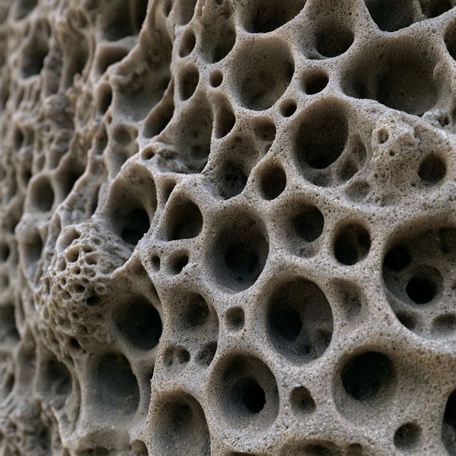 Porous texture style, Midjourney V8.2, render 2 of 4