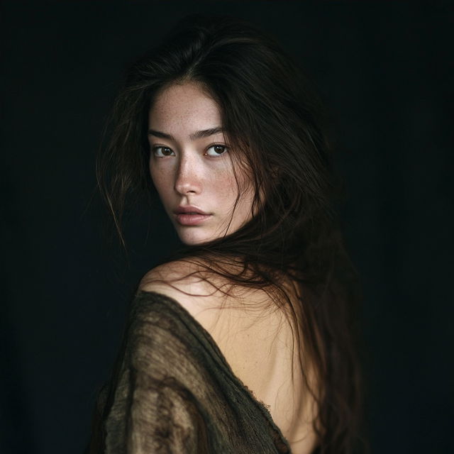 Portrait shot over the shoulder style, Midjourney V8.2, render 4 of 4