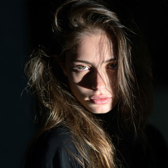 Portrait shot with back lighting style, Midjourney V8.2, render 2 of 4