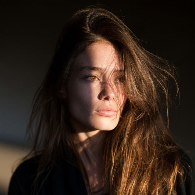 Portrait shot with back lighting style, Midjourney V8.2, render 3 of 4