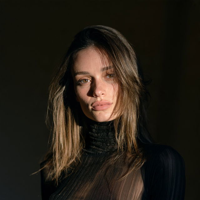Portrait shot with soft lighting style, Midjourney V8.2, render 3 of 4