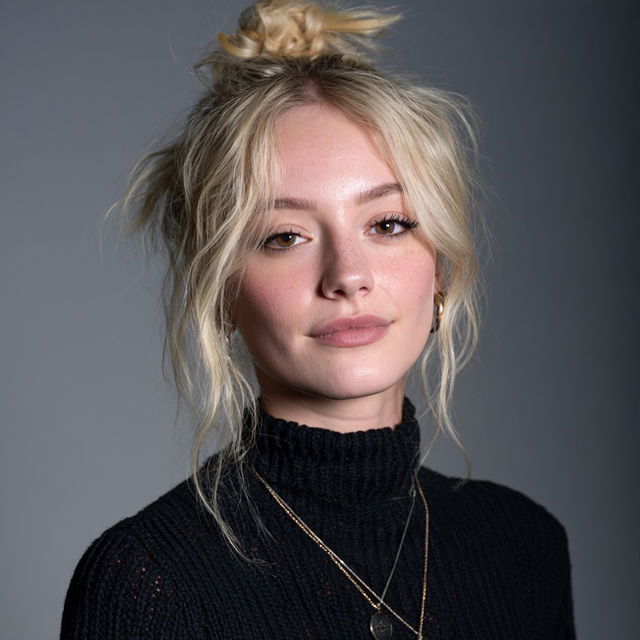 Portrait shot with top lighting style, Midjourney V8.2, render 1 of 4