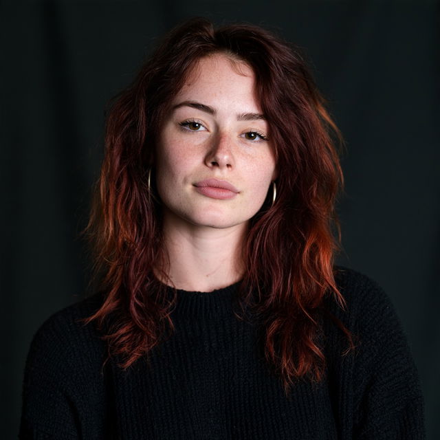 Portrait shot with top lighting style, Midjourney V8.2, render 4 of 4