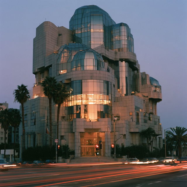 Postmodern architecture style, Midjourney V8.2, render 2 of 4