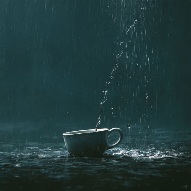Pouring rain style, Midjourney V8.2, render 3 of 4