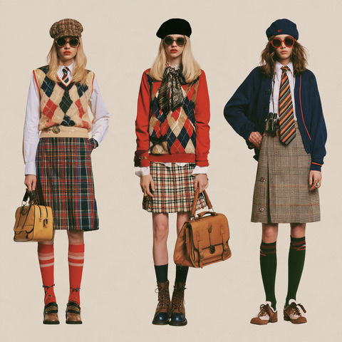 Preppy fashion style (Genres), Midjourney V8.2