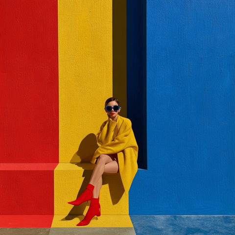 Primary colors style (Modifiers), Midjourney V8.2