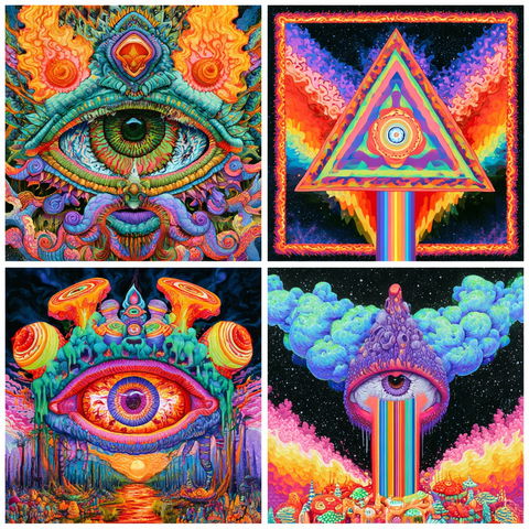 Psychedelic art style (Genres), Midjourney V8.2