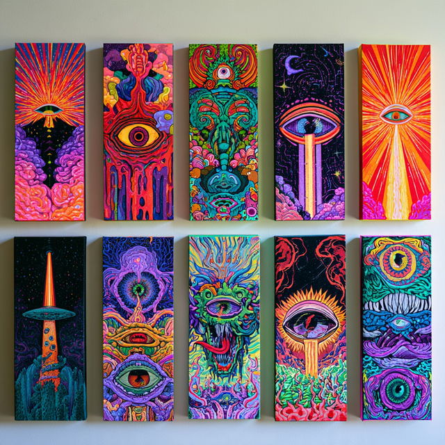 Psychedelic art style, Midjourney V8.2, render 4 of 4