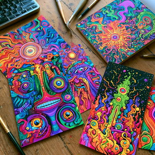 Psychedelic art style, Midjourney V8.2, render 3 of 4