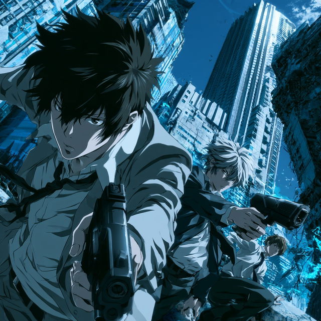 Psycho-Pass style, Midjourney V8.2, render 2 of 4