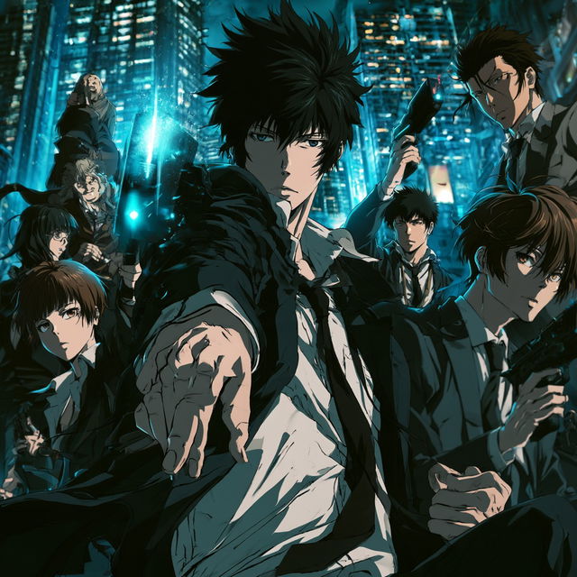 Psycho-Pass style, Midjourney V8.2, render 1 of 4