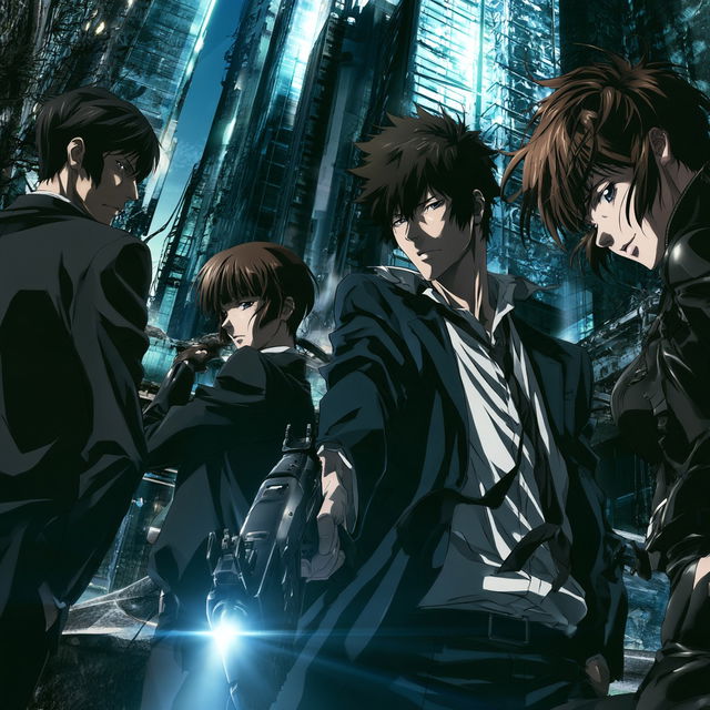 Psycho-Pass style, Midjourney V8.2, render 4 of 4
