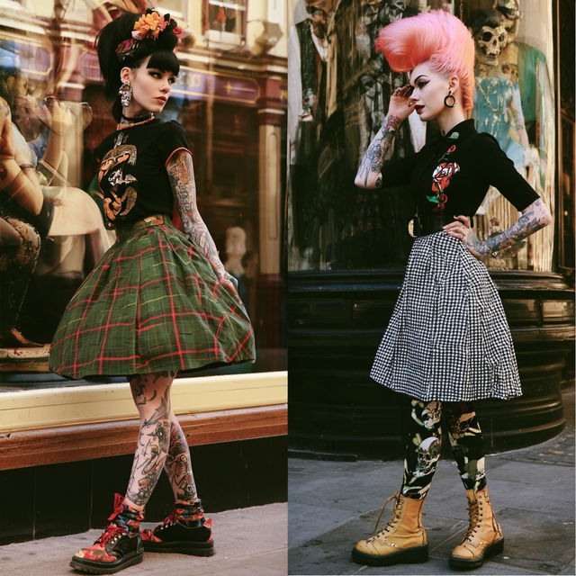 Psychobilly fashion style, Midjourney V8.2, render 3 of 4