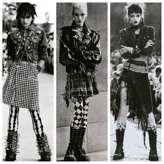 Punk fashion style, Midjourney V8.2, render 1 of 4