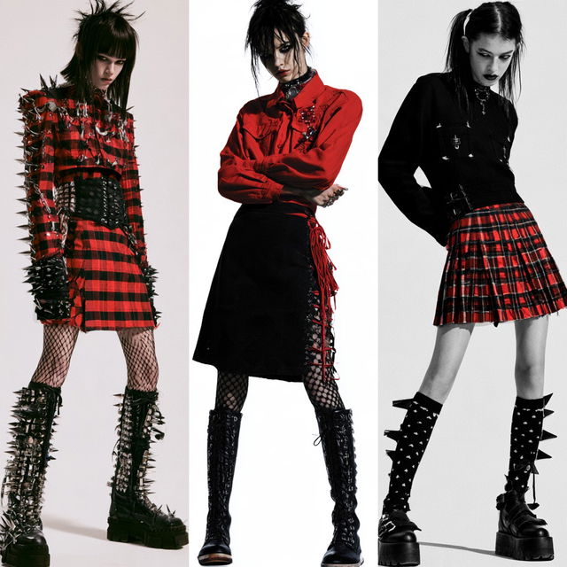 Punk fashion style, Midjourney V8.2, render 4 of 4