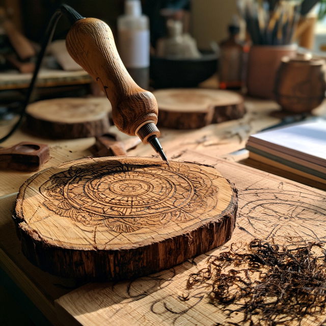 Pyrography style, Midjourney V8.2, render 3 of 4