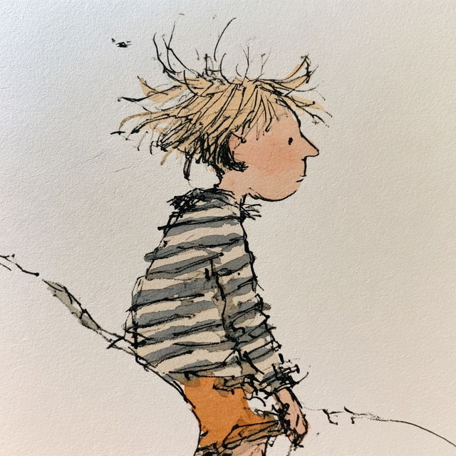 Quentin Blake style, Midjourney V8.2, render 4 of 4