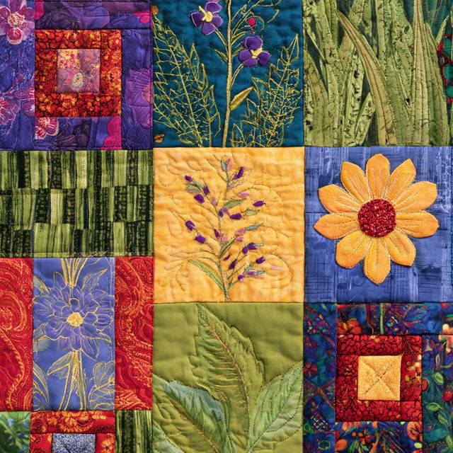 Quilted style, Midjourney V8.2, render 4 of 4