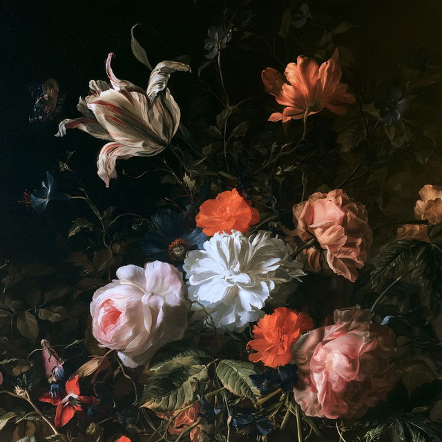Rachel Ruysch style, Midjourney V8.2, render 2 of 4