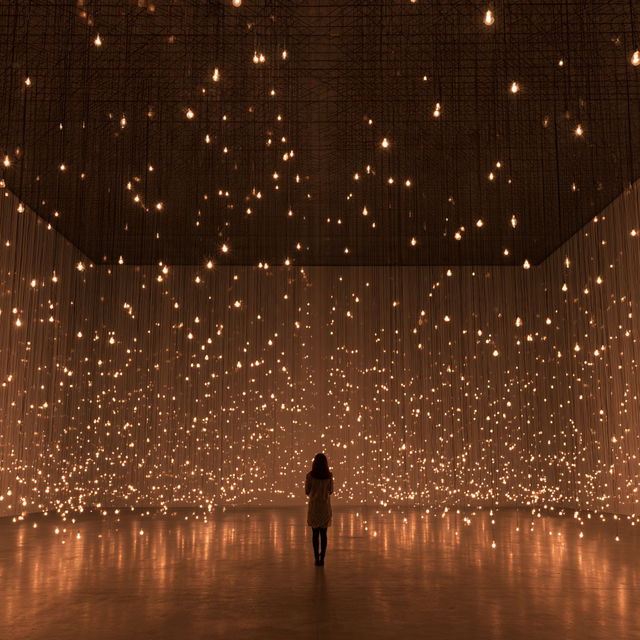 Rafael Lozano-Hemmer style, Midjourney V8.2, render 4 of 4