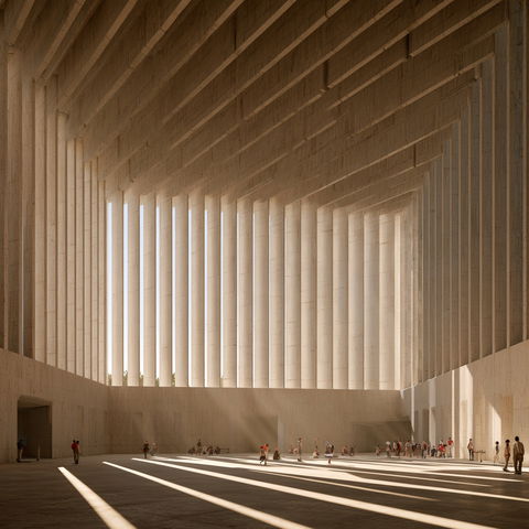 Rafael Moneo style (Architects), Midjourney V8.2