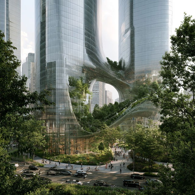 Rafael Vinoly style, Midjourney V8.2, render 2 of 4