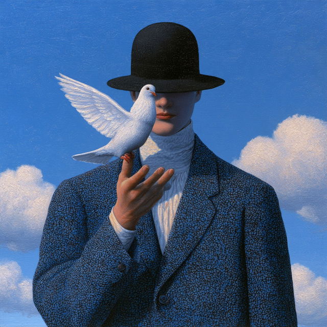Rafal Olbinski style, Midjourney V8.2, render 3 of 4