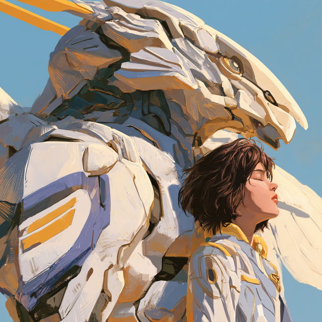 RahXephon style, Midjourney V8.2, render 3 of 4
