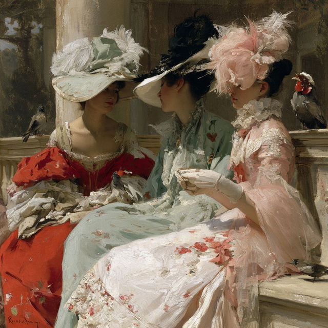 Raimundo de Madrazo y Garreta style, Midjourney V8.2, render 1 of 4