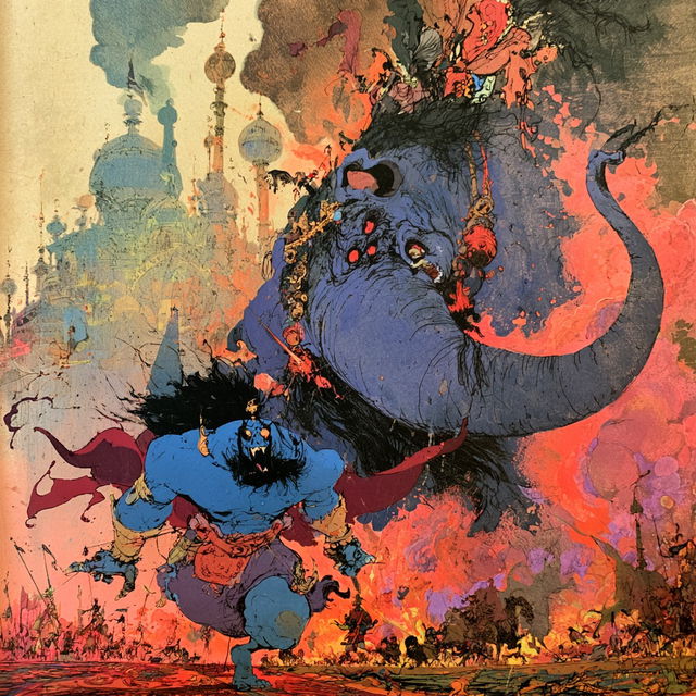 Ralph Bakshi style, Midjourney V8.2, render 3 of 4