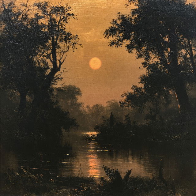 Ralph Blakelock style, Midjourney V8.2, render 4 of 4