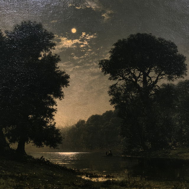 Ralph Blakelock style, Midjourney V8.2, render 3 of 4