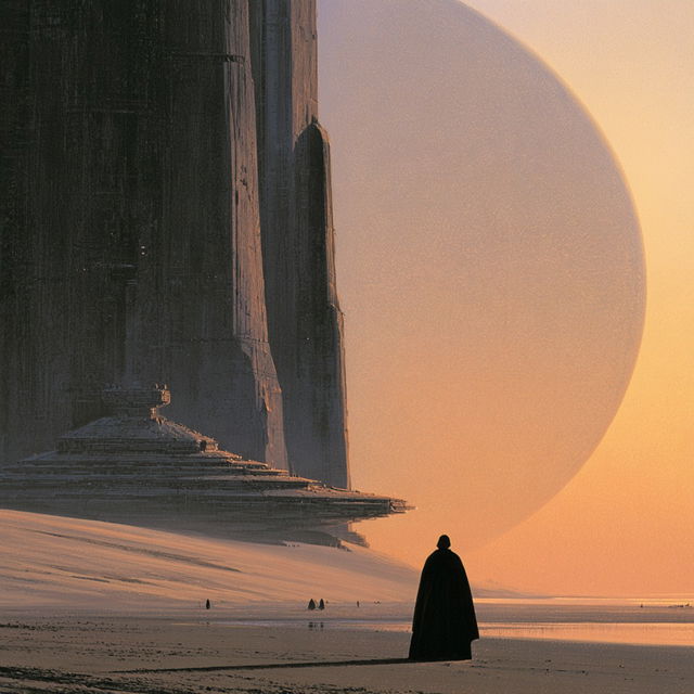 Ralph McQuarrie style, Midjourney V8.2, render 2 of 4