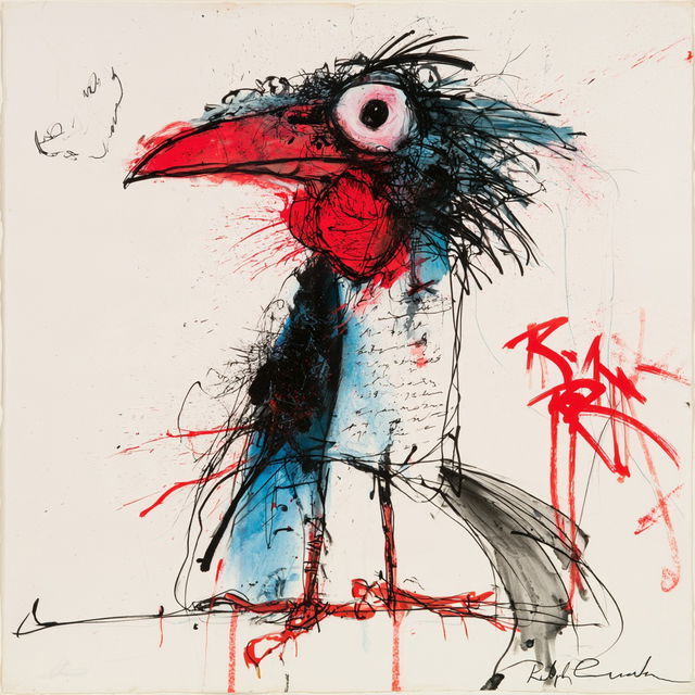 Ralph Steadman style, Midjourney V8.2, render 1 of 4