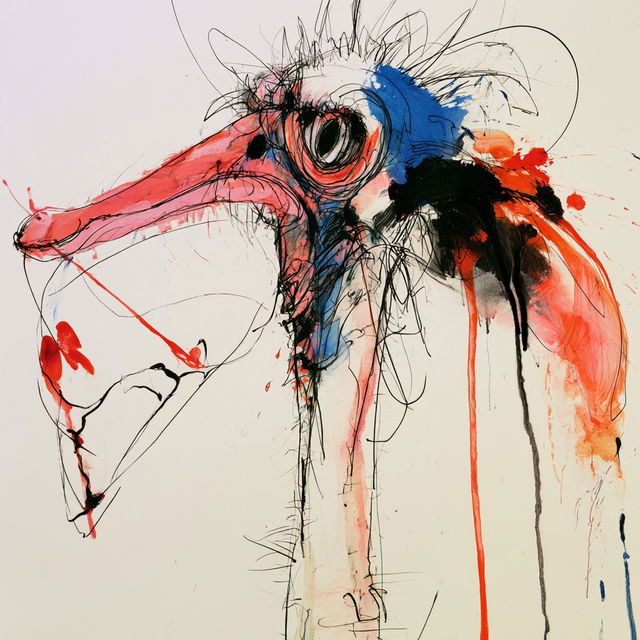 Ralph Steadman style, Midjourney V8.2, render 4 of 4