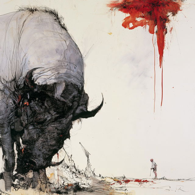 Ralph Steadman style, Midjourney V8.2, render 3 of 4