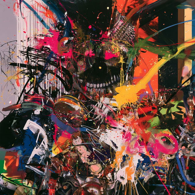 Rammellzee style, Midjourney V8.2, render 1 of 4