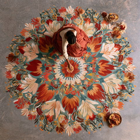 Rangoli style (Techniques), Midjourney V8.2