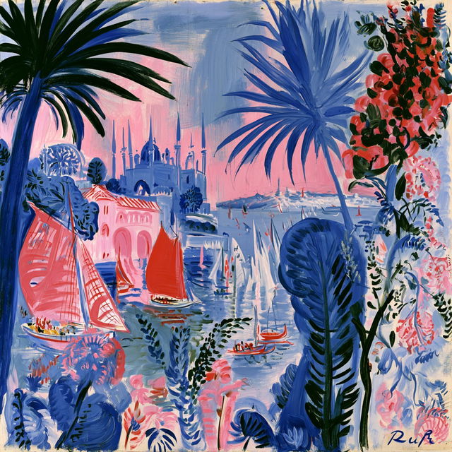 Raoul Dufy style, Midjourney V8.2, render 2 of 4