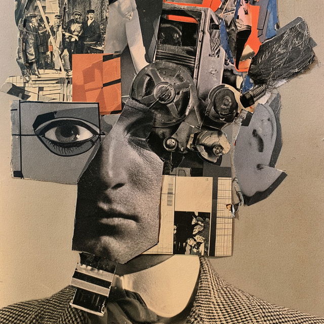 Raoul Hausmann style, Midjourney V8.2, render 2 of 4