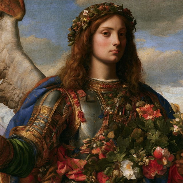 Raphael style, Midjourney V8.2, render 4 of 4