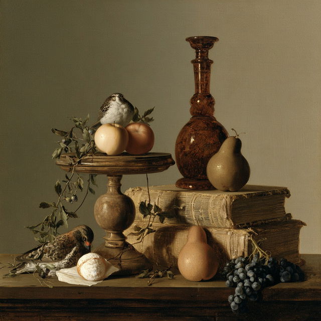 Raphaelle Peale style, Midjourney V8.2, render 2 of 4