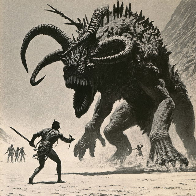 Ray Harryhausen style, Midjourney V8.2, render 1 of 4