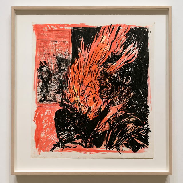 Raymond Pettibon style, Midjourney V8.2, render 1 of 4