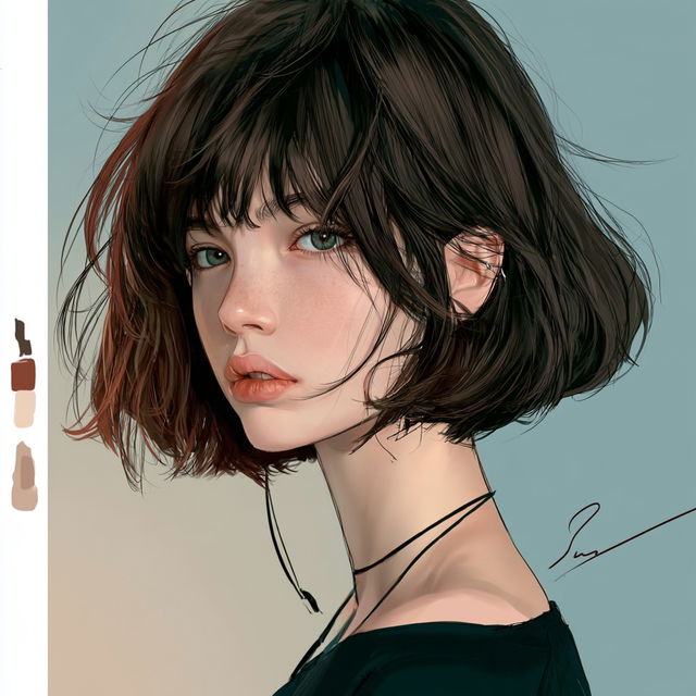 Realistic anime style style, Midjourney V8.2, render 2 of 4