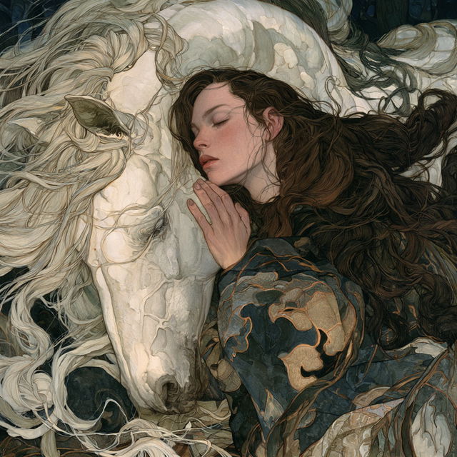 Rebecca Guay style, Midjourney V8.2, render 1 of 4