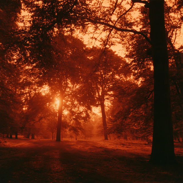Redscale print style, Midjourney V8.2, render 2 of 4